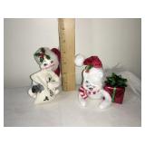2 Annalee Mobilitee Dolls- Christmas white