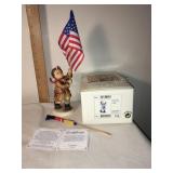 Goebel Hummel Call to Glory, 5.5' w/flags,