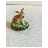 Limoges France marque deposee peint main rabbit