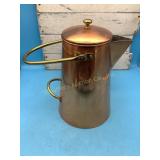 Vtg copper/brass cowboy style coffee pot,
