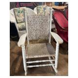 Wicker Rocking Chair 25' x 38?, shows wear