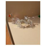 3 Swarovski animal figures-2' tallest