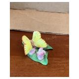 Herend Hungary yellow butterfly figurine, 2.5'w