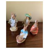 4 Beatrix Potter figurines, F. Warne &Co.,