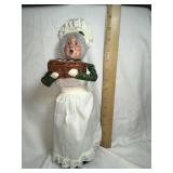 Byers Choice Carolers, woman w/cookie tray, 13.5'H