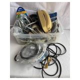 Misc cords- phone, pc, etc in tote
