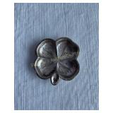 Sterling silver Lenox shamrock clover nut cup