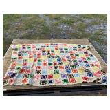 Handmade afghan granny square, 58x76'
