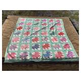 Maple leaf block quilt, 68'x68ï¿½