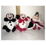 3 Disney plush bean bag toys, Queen of Hearts,