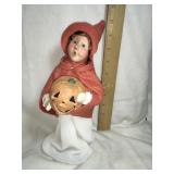 Byers Choice Caroler Witch w/jack o lantern,