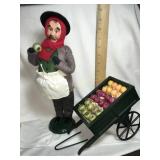 Byers Choice Caroler, Produce man w/cart, 13'H