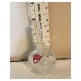 Orrefors Sweden cut crystal perfume bottle, 3"