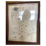 Lower Cumberland Valley map , wood frame 25" x 32"