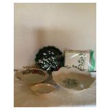 4 holiday dishes Lenox etc, 7.5 largest