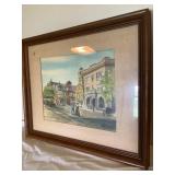 Watercolor painting Waynesboro PA. Square early
