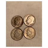 4 Roosevelt Dimes- 1-1958;3(d)-1959