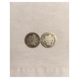 2 Barber dimes - 1913 & 1914