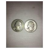 2 Washington Quarters - 1936 -1(d)