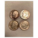4 Roosevelt Dimes- 1950 -1(d)