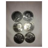 6 Kennedy half dollars - 1973 - 1(d)