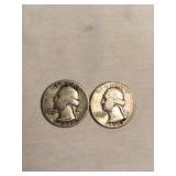 2 Washington quarters- 1941 -1(d)