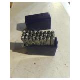 Stamping letter set, 1/8', 27 pc.