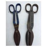 2  tin snips, forged USA 12.5'L