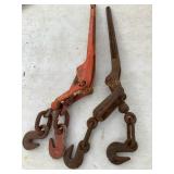 2 Lever action chain load/snap binders w/4 hooks