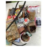 Misc. hardware lot- screws, chairs tips, glue,