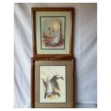 2 Homco Inc. duck pictures, wood frames, NIB?