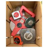 6 Misc tape measures, Craftsman, Starrett,