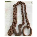 8ï¿½ tow chain w/hook & end ring (no shipping)