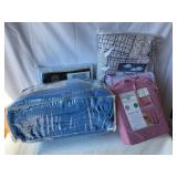 Twin sheets, reversible quilt set, NIP