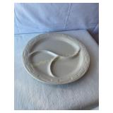 Longaberger three section dinner plate