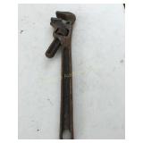 Vtg Lawson heavy duty adj straight pipe wrench