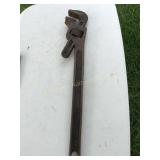 Vtg Lawson heavy duty adj straight pipe wrench