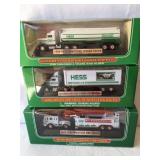 3 Hess Miniature vehicles NIB-2010 fire truck,