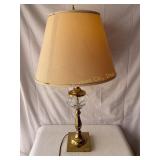 Electric lamp 28' tall, glass & metal, no shipping