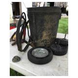 Automotive lot- wheels, jumper cables, gas caps,