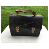 King Seeley metal dome Lunch box w/leather strap