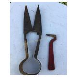 Vtg sheep shears & animal hoof cleaner