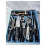Misc knives, serving spoons, Emeril Lagasse,