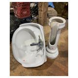 Pedestal sink 36' tall