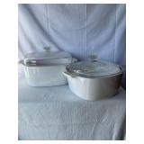 Corningware 3.25 qt. & 5.25 qt baking dishes w/