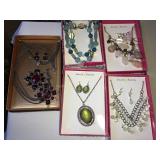 5 Sets Costume jewelry necklace & earrings -