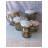 5 Snail vacuum canisters 6' x 8ï¿½ largest