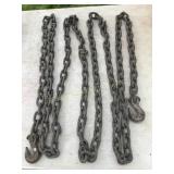 Tow chain, 15ï¿½ w/2 hooks (NO SHIPPING)