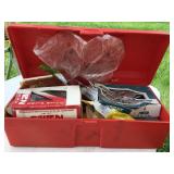 Plastic storage box w/contents- hardware