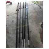 5 metal fencing posts, 6ï¿½, some show wear